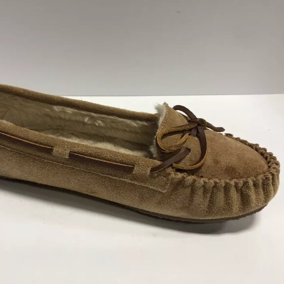 Minnetonka Women’s Cally Brown Slip On Moccasin Slipper Size 10 M - Picture 4 of 6